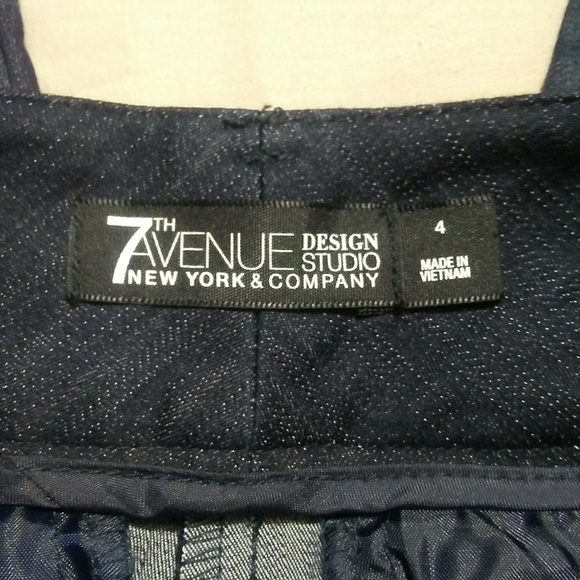 WP65 7th Ave NY&Co 4 Blue Capri Pants - Picture 5 of 8